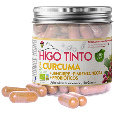 Cápsulas de Cúrcuma + Jengibre 90 cáps | HIGO TINTO® - Tuno Canarias