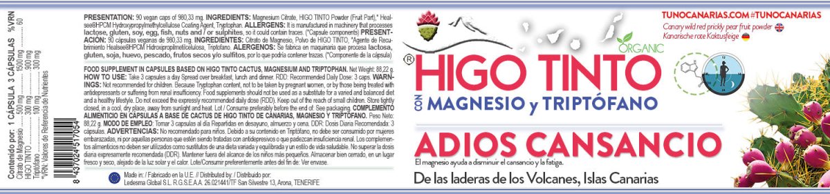 Vitalidad con Magnesio y Triptófano a base de HIGO TINTO® – Adiós cansancio - Tuno Canarias