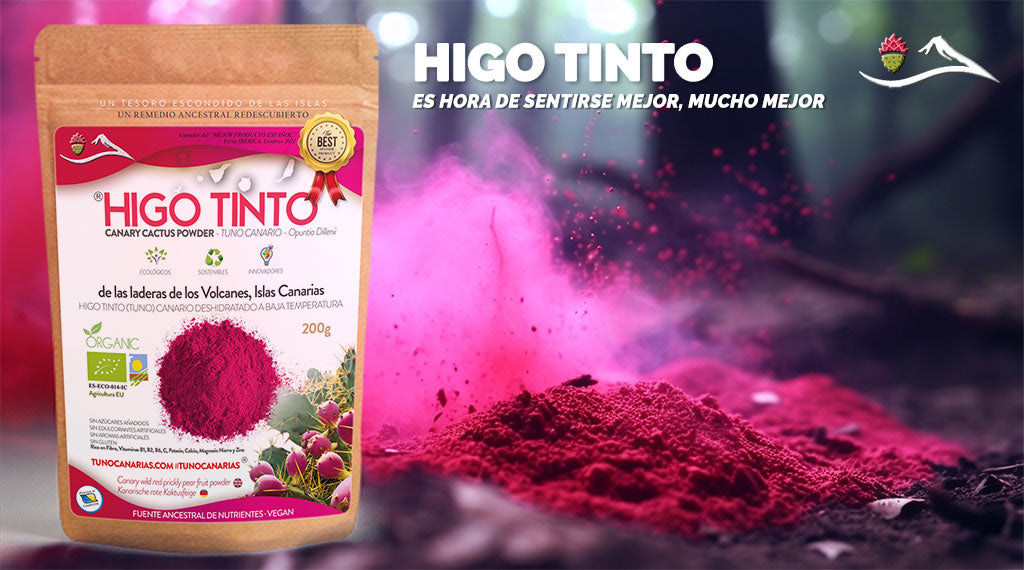 HIGO TINTO - Polvo de Tuno Canario deshidratado