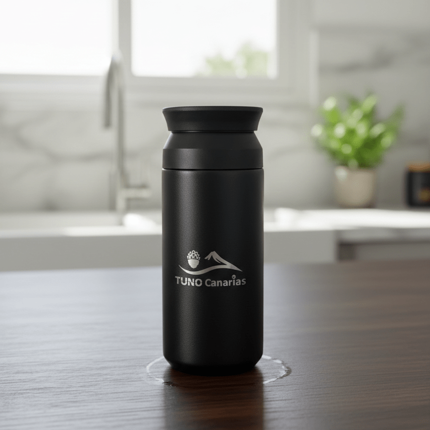 Botella Térmica 350ML | REGALO - HIGO TINTO® – Hermético para bebidas frías y calientes - Tuno Canarias