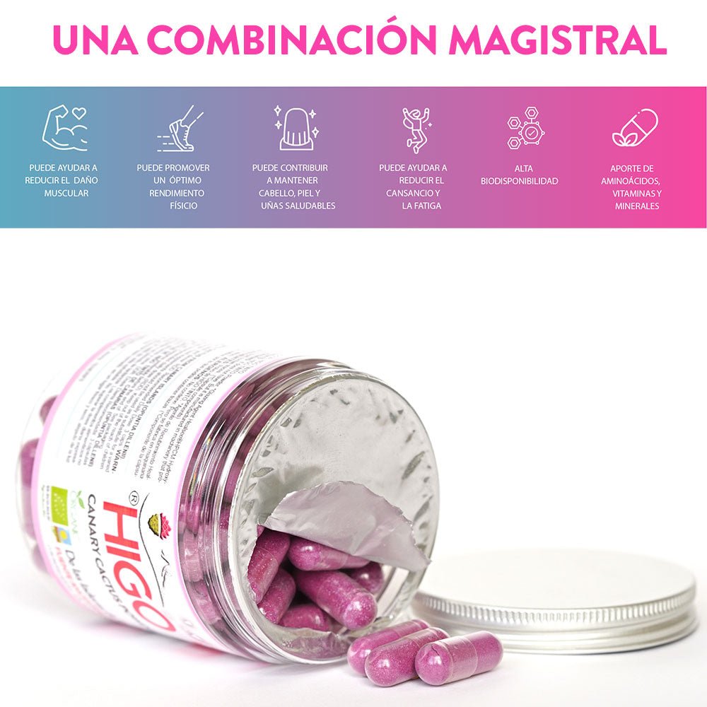 Cápsulas con Colágeno Marino y Magnesio a base de HIGO TINTO® – Fuerza ósea y articular - Tuno Canarias