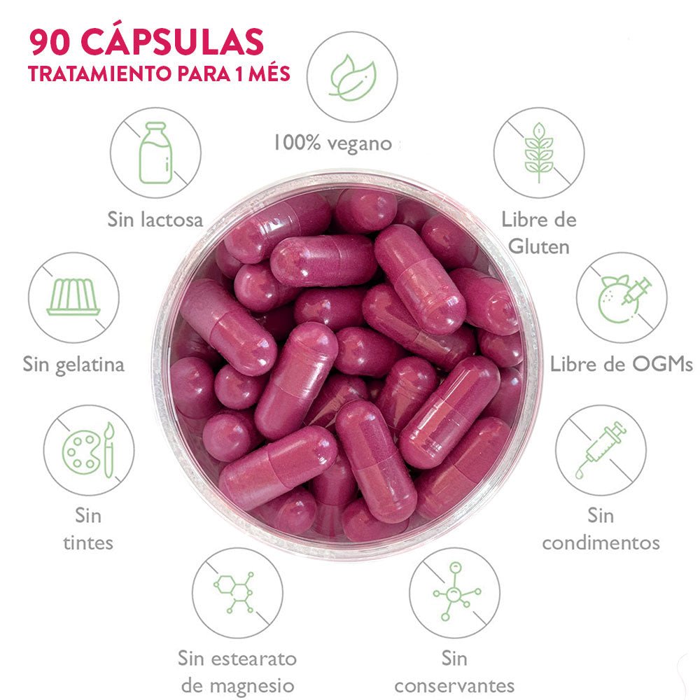 Cápsulas de Biotina, Zinc y Selenio a base de HIGO TINTO® – Cabello fuerte, piel y uñas sanas - Tuno Canarias