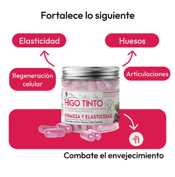Cápsulas de Colágeno Marino + Ácido Hialurónico + HIGO TINTO® 90 cáps - Tuno Canarias