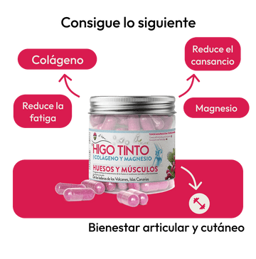 Cápsulas de Colágeno Marino + Magnesio + HIGO TINTO® 90 cáps - Tuno Canarias