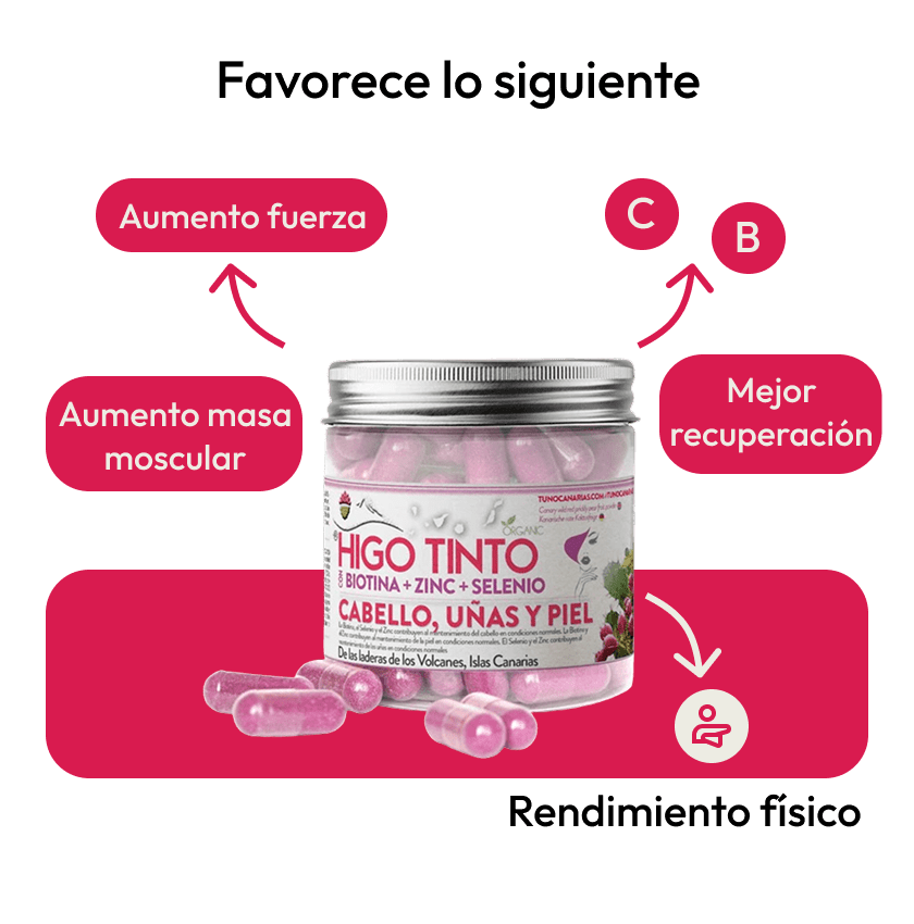 Cápsulas de Creatina 90 cáps | HIGO TINTO® - Tuno Canarias