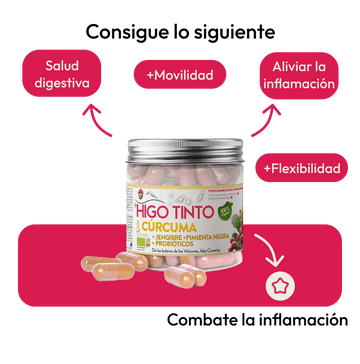 Cápsulas de Cúrcuma + Jengibre 90 cáps | HIGO TINTO® - Tuno Canarias
