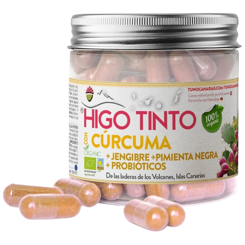 Cápsulas de Cúrcuma + Jengibre 90 cáps | HIGO TINTO® - Tuno Canarias