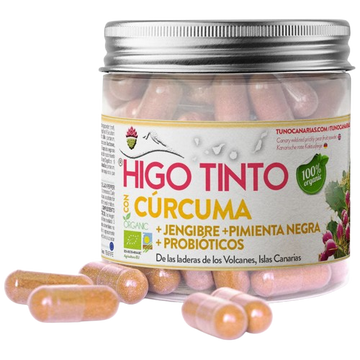Cápsulas de Cúrcuma + Jengibre 90 cáps | HIGO TINTO® - Tuno Canarias