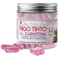 Cápsulas de L - Carnitina + Guaraná + Garcinia + Diente de León + HIGO TINTO® 90 cáps - Tuno Canarias