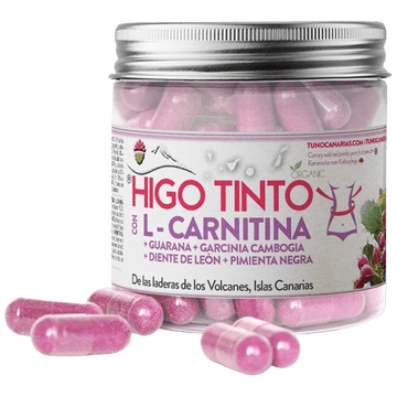 Cápsulas de L - Carnitina + Guaraná + Garcinia + Diente de León + HIGO TINTO® 90 cáps - Tuno Canarias
