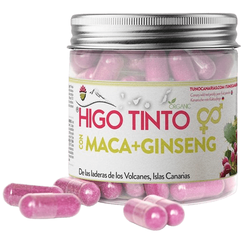 Cápsulas de Maca + Ginseng + HIGO TINTO® 90 cáps - Tuno Canarias