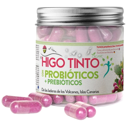 Cápsulas de Probióticos + Prebióticos + HIGO TINTO® 90 cáps - Tuno Canarias