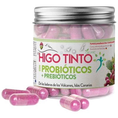 Cápsulas de Probióticos + Prebióticos + HIGO TINTO® 90 cáps - Tuno Canarias