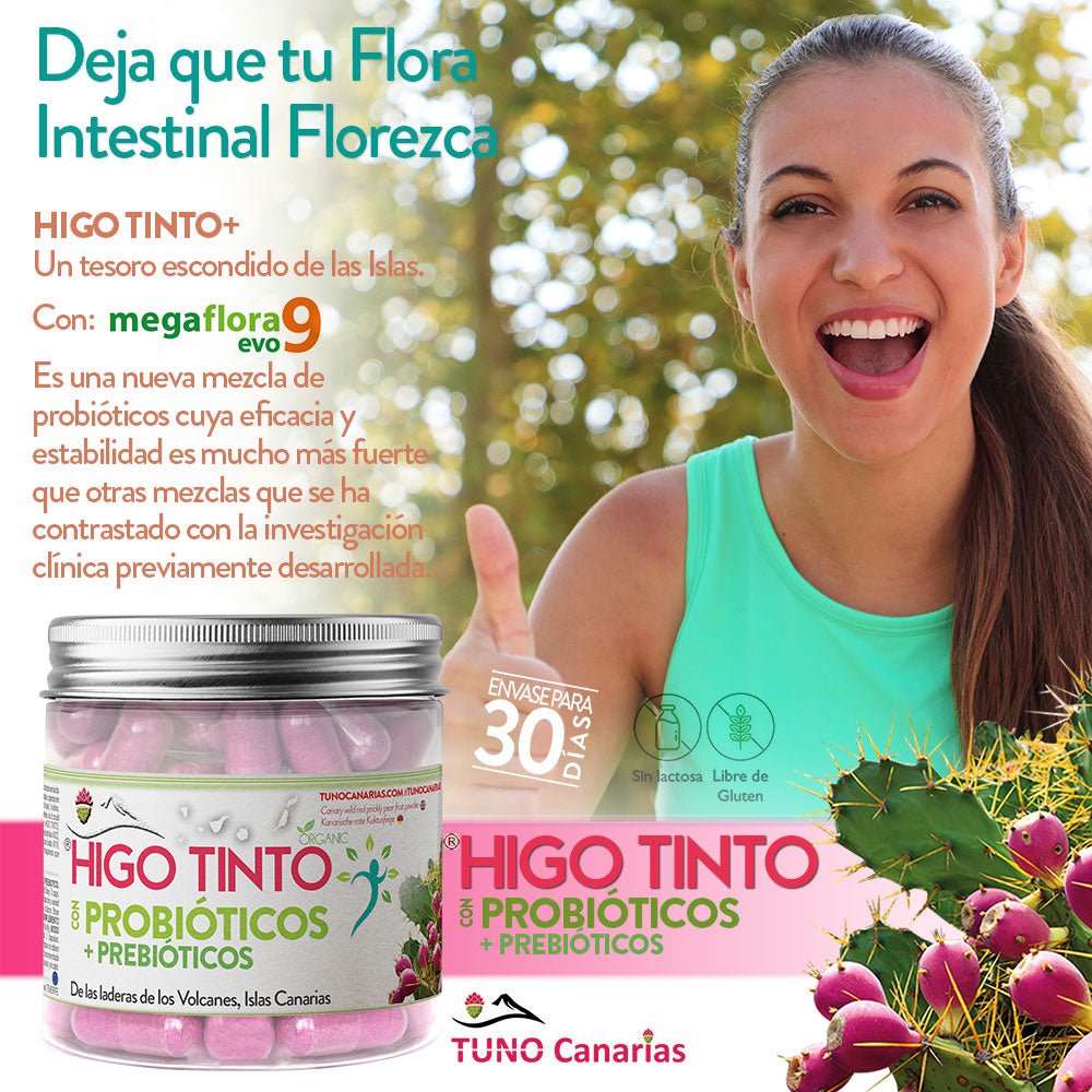 Cápsulas Probióticas a base de HIGO TINTO® y Megaflora - Tuno Canarias