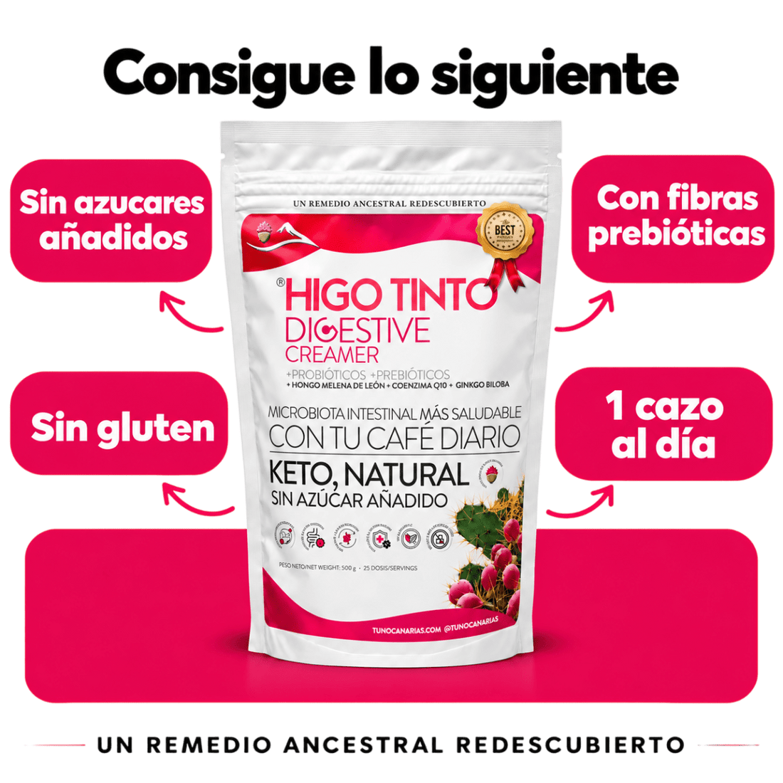 Digestive Creamer 300g | HIGO TINTO® - Tuno Canarias