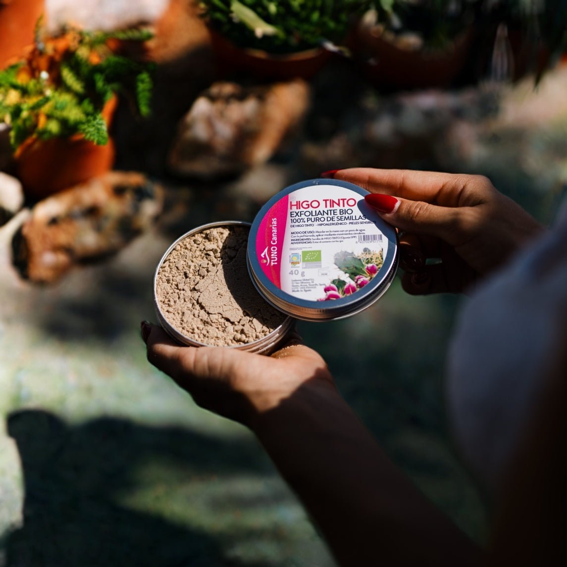 Exfoliante de Polvo puro 100% BIO de Semillas de Higo Tinto Canario - Tuno Canarias