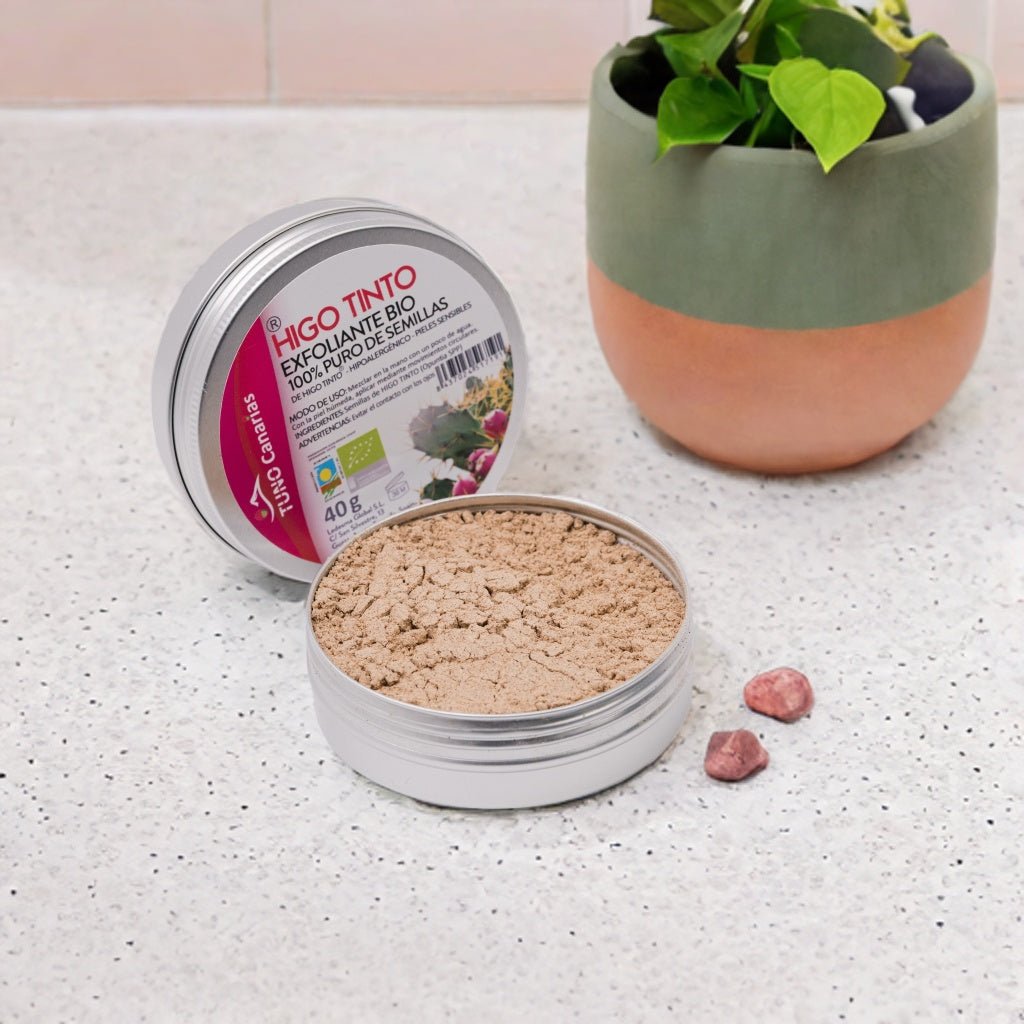 REGALO - Exfoliante de Polvo puro 100% BIO de Semillas de Higo Tinto Canario - Tuno Canarias