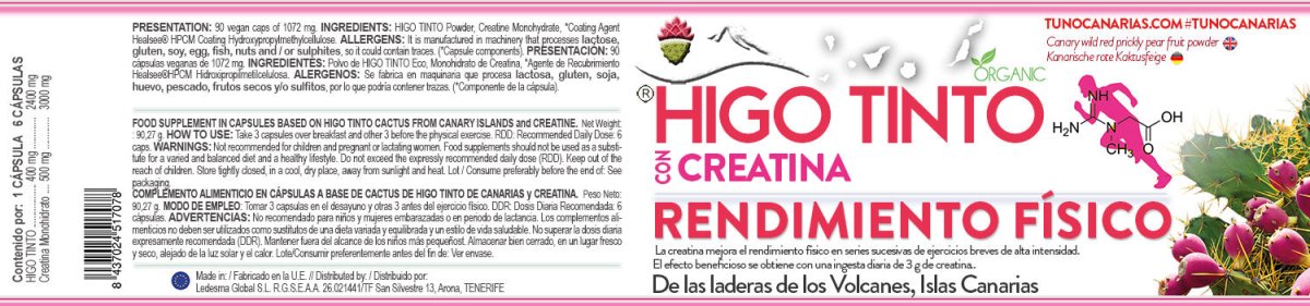 HIGO TINTO con Creatina – Ayuda a mantener el rendimiento físico y la resistencia. - Tuno Canarias