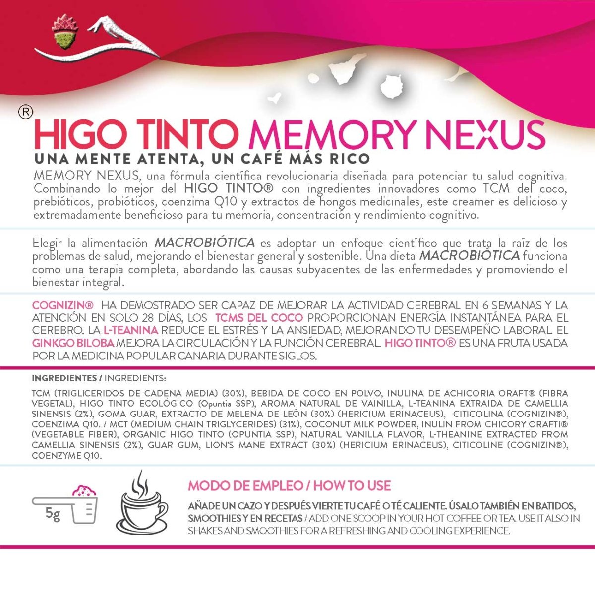 Memory Nexus a base de HIGO TINTO® - Tuno Canarias