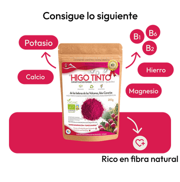 Polvo Puro de HIGO TINTO® 200 g – Superalimento antioxidante y natural - Tuno Canarias
