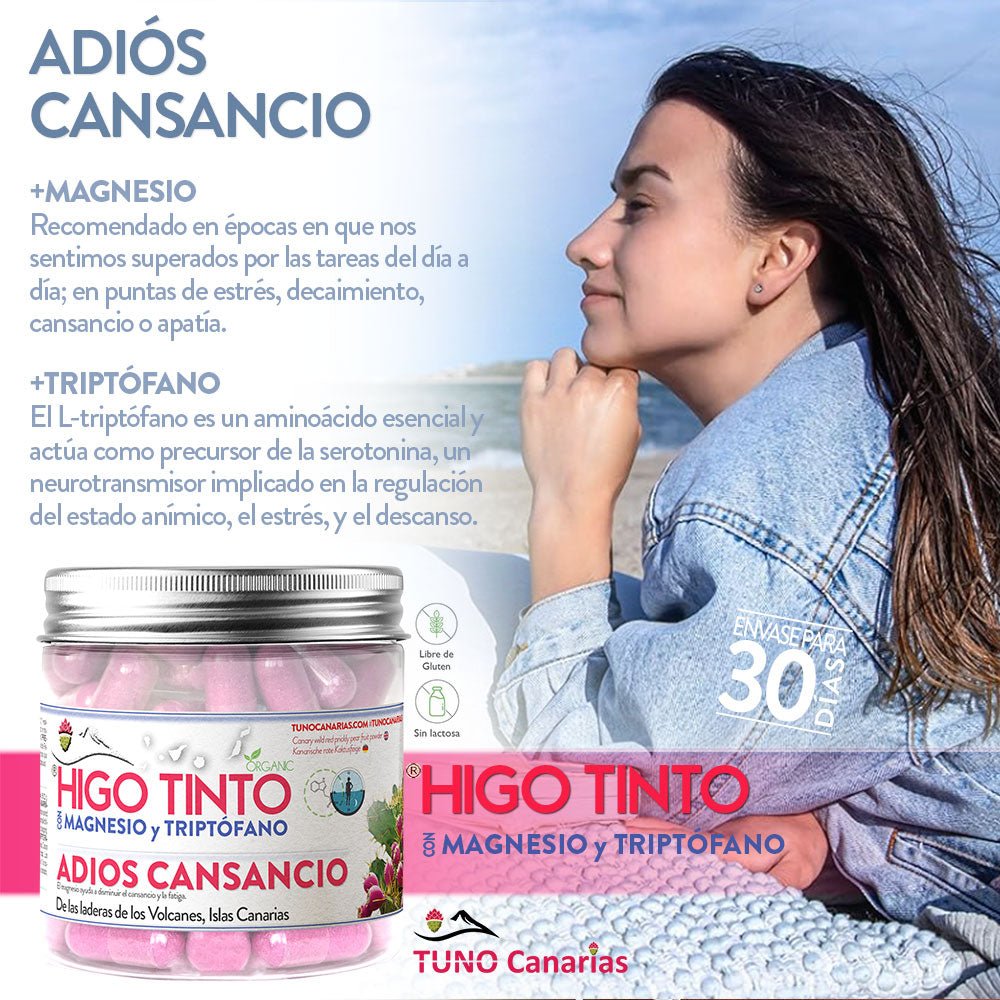 Vitalidad con Magnesio y Triptófano a base de HIGO TINTO® – Adiós cansancio - Tuno Canarias