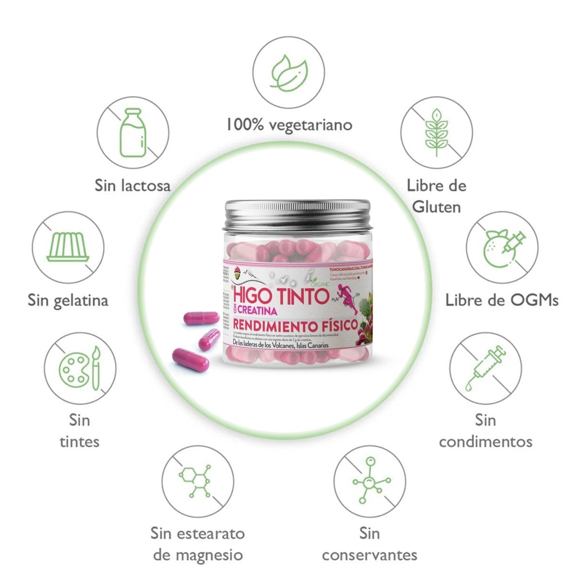 HIGO TINTO con Creatina – Ayuda a mantener el rendimiento físico y la resistencia. - Tuno Canarias