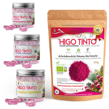 HIGO TINTO Red Canarian Prickly Pear powder Helps Support Blood Glucose, Diabetes, Liver, Anaemia, Cholesterol, Digestion and more